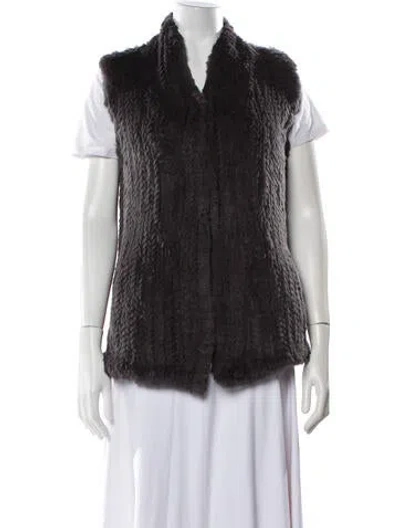 Pre-owned June Fur Fur Jacket In Gray