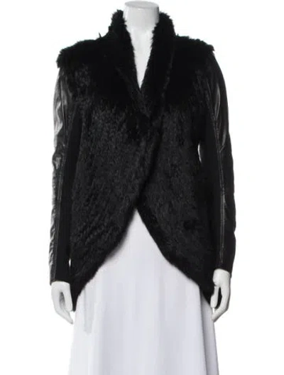 Pre-owned June Fur Jacket In Black