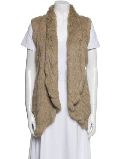 Pre-owned June Fur Jacket In Neutral