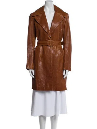 Pre-owned June Lambskin Fur Coat In Brown