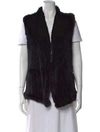 Pre-owned June Open Front Sweater In Black