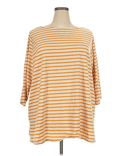 Pre-owned June + Vie 3/4 Sleeve T-shirt In Orange