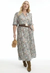 June + Vie Boho Maxi Dress In Multi