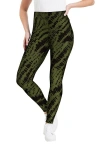 June + Vie Classic Ankle Legging In Green