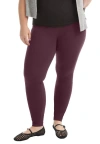 June + Vie Classic Ankle Legging In Purple