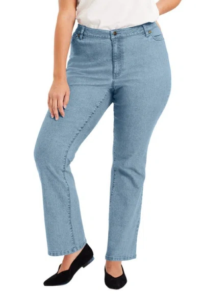 June + Vie Curvie Fit Bootcut Jeans In Blue