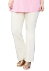 June + Vie Curvie Fit Bootcut Jeans In White
