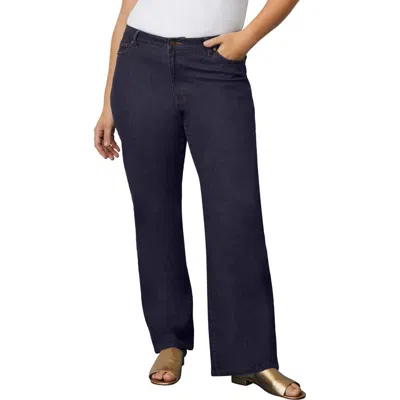 June + Vie Curvie Fit Boyfriend Jeans In Blue