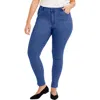 June + Vie Curvie Fit Skinny Jeans In Blue