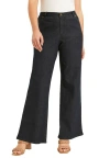 June + Vie Curvie Fit Wide-leg Jeans In Blue