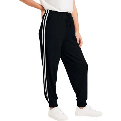 June + Vie French Terry Jogger In Black