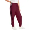 June + Vie French Terry Jogger In Burgundy