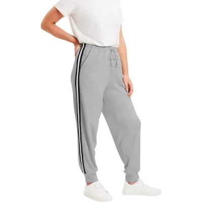June + Vie French Terry Jogger In Gray