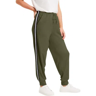 June + Vie French Terry Jogger In Green