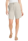 June + Vie French Terry Shorts In Brown