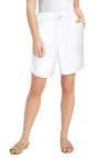 June + Vie French Terry Shorts In White