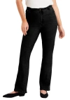 June + Vie June Fit Bootcut Jeans In Black