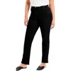 June + Vie June Fit Straight-leg Jeans In Black