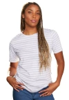 June + Vie Short-sleeve Crewneck One + Only Tee In Gray