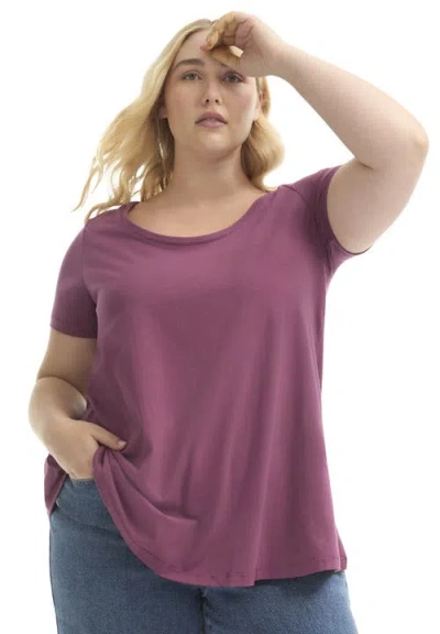 June + Vie Short-sleeve Swing One + Only Tee In Multi