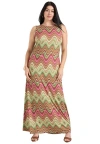 June + Vie Tank Top Maxi Dress In Multi