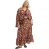 June + Vie Tiered Printed Maxi Skirt