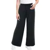 June + Vie Wide-leg Pant In Black