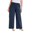 June + Vie Wide-leg Pant In Blue