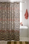 Jungalow By Justina Blakeney Hypnotic Shower Curtain In Black At Urban Outfitters In Black