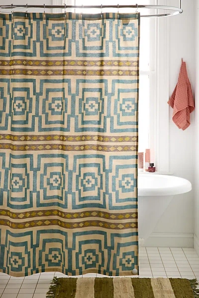 Jungalow By Justina Blakeney Hypnotic Shower Curtain In Blue At Urban Outfitters