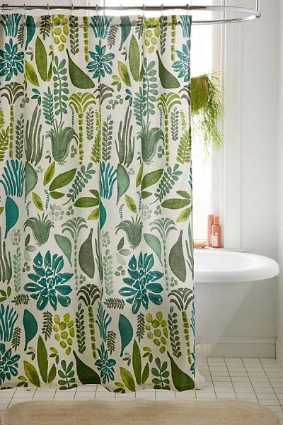 Jungalow By Justina Blakeney Jarden Shower Curtain In Green At Urban Outfitters