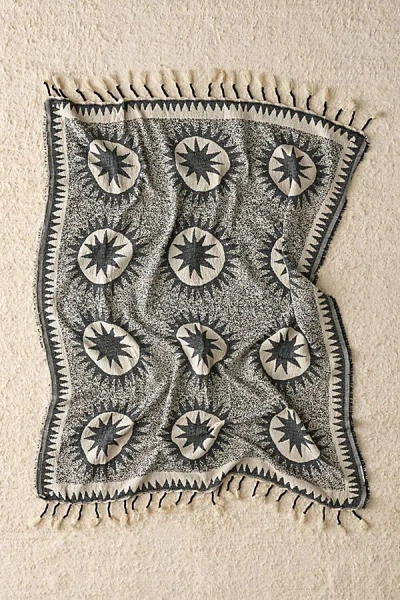 Jungalow By Justina Blakeney Soleil Throw Blanket In Cream At Urban Outfitters