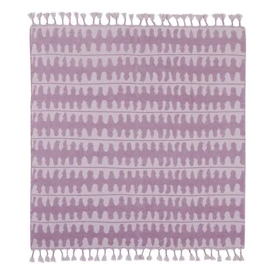 Jungalow Himaya Woven Throw With Tassels By  In Purple