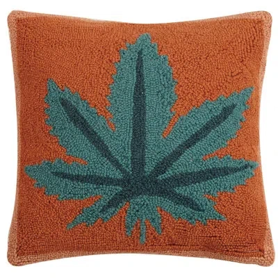 Jungalow Mary Jane Wool Lumbar Pillow In Orange