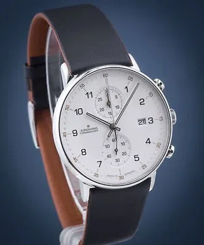 Pre-owned Junghans Auth  041/4771.00 Form C Chronograph Men's Wristwatch