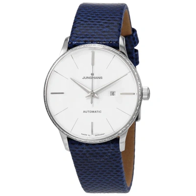 Junghans Automatic Diamond White Dial Ladies Watch 027/4046.00 In Blue / White