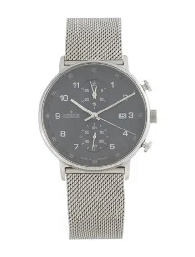 Pre-owned Junghans Form C Chronoscope Watch, 40mm In Multicolor