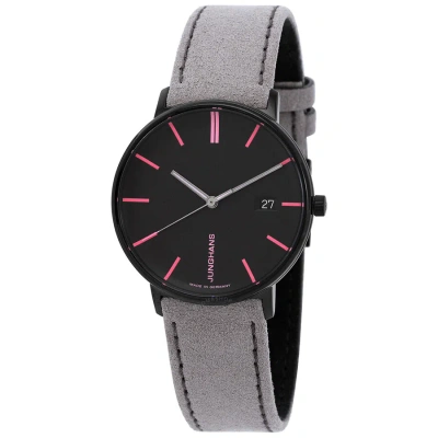 Junghans Form Damen Quartz Black Dial Ladies Watch 47/4256.00 In Black / Grey