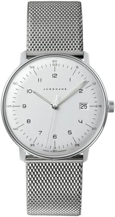 Pre-owned Junghans Max Bill 041/4461.02m Quartz Sapphire Glass Men's Watch