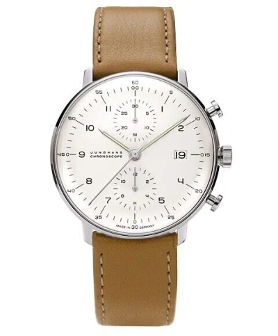 Pre-owned Junghans Max Bill 27/4502.02 Chronoscope Sapphire Crystal Watch Men's Automatic