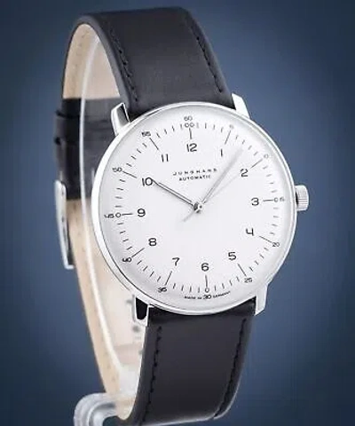 Pre-owned Junghans Max Bill Automatic 027/3500.02 Sapphire Silver Dial Men's Watch