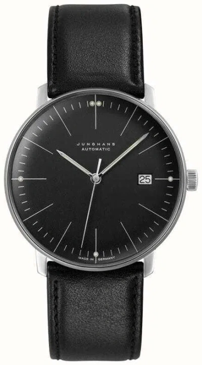 Pre-owned Junghans Max Bill Automatic Sapphire Glass 38mm Black Dial Watch 27/4701.02