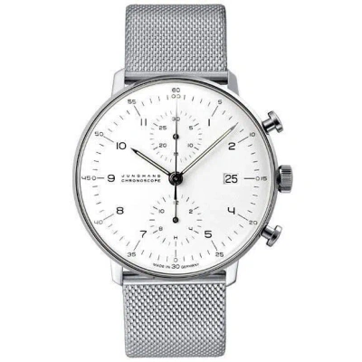 Pre-owned Junghans Max Bill Chronoscope 027/4003.46 Automatic Sapphire Crystal F/s
