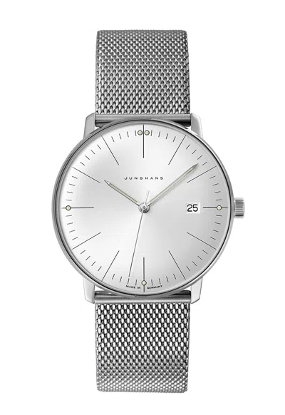 Pre-owned Junghans Max Bill Quartz Silver Dial Men's Watch 41/4463.46