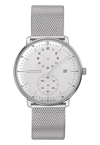 Pre-owned Junghans Max Bill Regulator 40mm Silver Dial Watch 27/4492.46