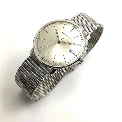 Pre-owned Junghans Men's  Max Bill Quartz Sapphire Crystal Ultra-thin Watch 041/4463.46