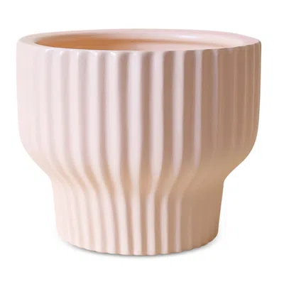 Jungle Club Presley Pedestal Pot In Pink