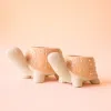 Jungle Club Sunset Turtle Planters, Set Of 2 In Orange