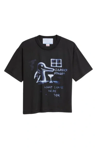 Jungles Already Forgot Reversible Graphic T-shirt In Black