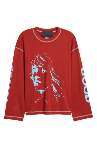 Jungles Always Good Long Sleeve Cotton Graphic T-shirt In Brown